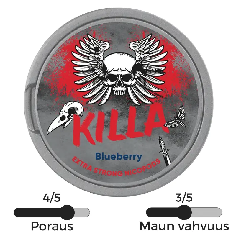 Killa Blueberry Extra Strong nikotiinipussi