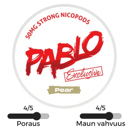 Pablo Exclusive 50mg Pear nikotiinipussit