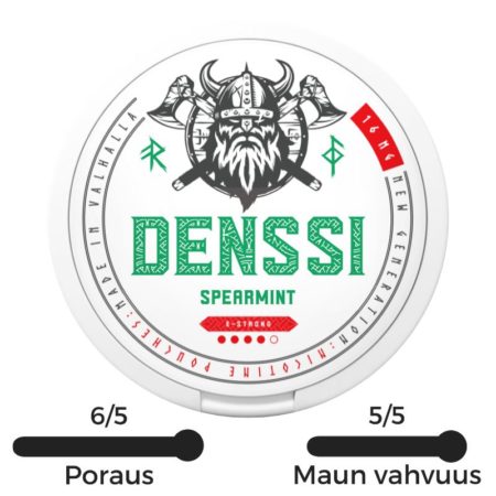 Denssi Spearmint 9.6mg on raikas nikotiinipussi.