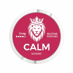 Calm Raspberry can with a minimalistic design in rosy red and white
