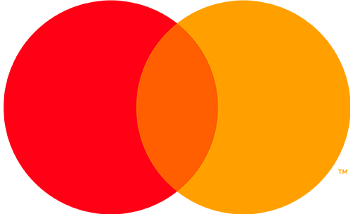 Das Mastercard-Logo mit sich überlappenden roten und gelben Kreisen, das für die Zahlungslösungen der E-Commerce-Plattform von Nicofy steht.