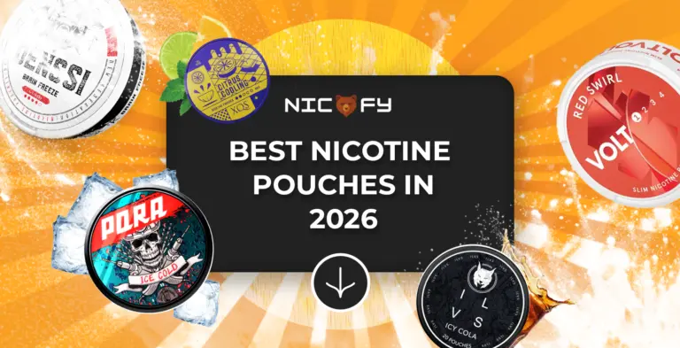 Best nicotine pouches for 2026 featuring various brands like P.D.R.A., Volt, and ILS, with a vibrant background highlighting the evolution of tobacco-free nicotine consumption.